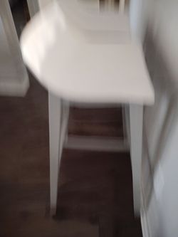 Three bar stools white