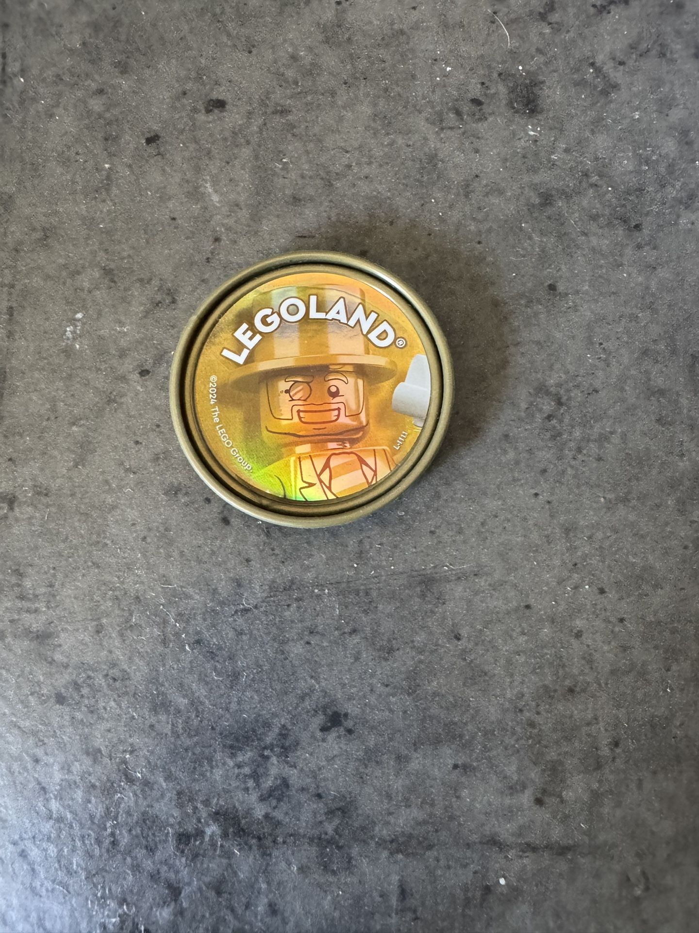 Mr Gold Lego pop Badge