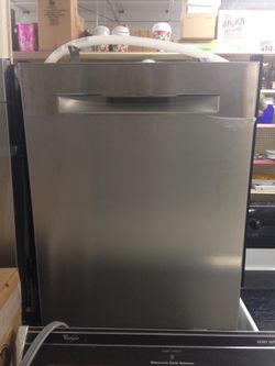 Open box stainless steel dishwasher