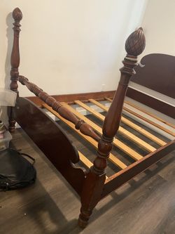 Solid Sturdy Wood Bed Frame Full Size