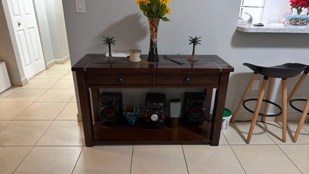 Console table brown