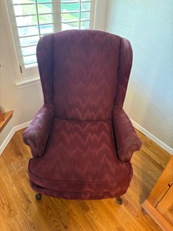 Vintage Burgundy Armchair