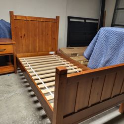 Twin Size Bed Frame With Nightstand