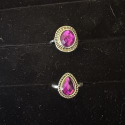 Silver Gem Stone Rings