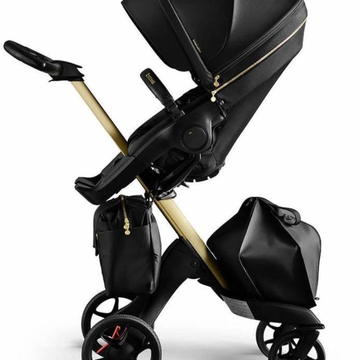 Stokke Xplory V6 Limited Edition Black and Gold /Carry Cot and