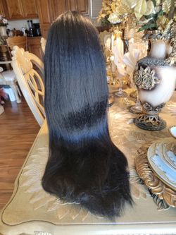 Black Yaki Full Lace Wig-Part Àywhere!!