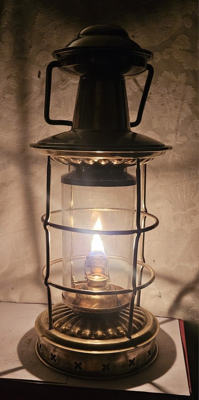 Antique Brass Oil Ship Lantern