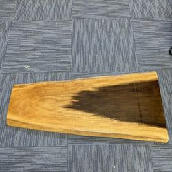 Rare Walnut Fiery Heart Slab Coffee Table