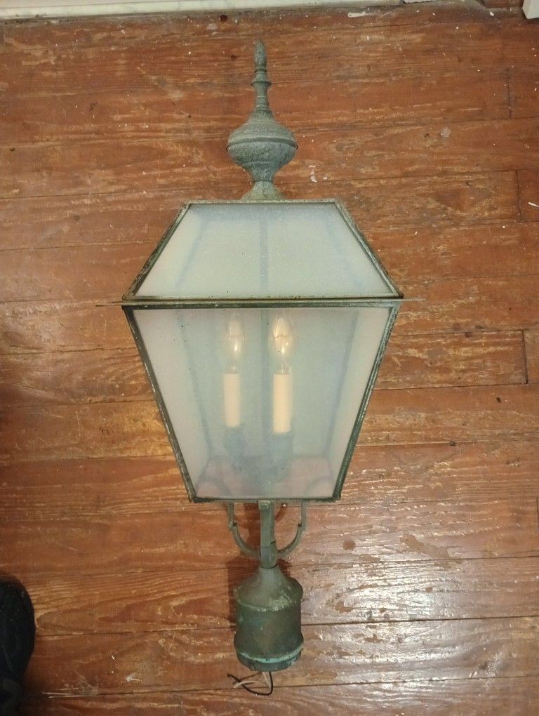 Vintage Lighting French Verdigris Post Lantern *500.00* 31" Tall x 13" Wide x 13" Deep Home Decor