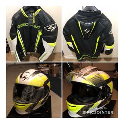 Scorpion Motorcycle Jacket and Helmet
