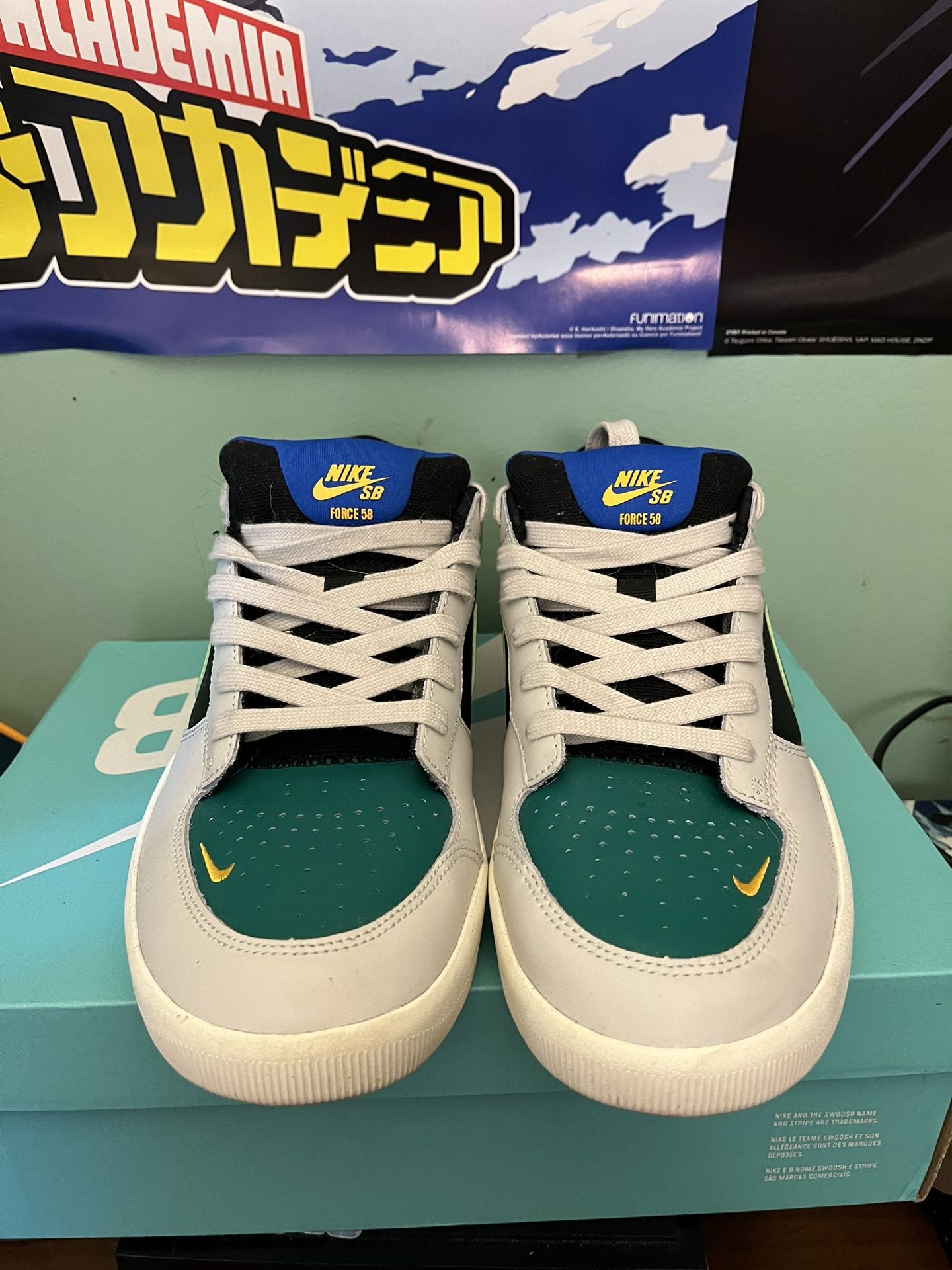 Size 11 Nike Force 58 Premium SB Light Bone Malachite