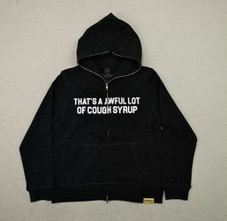 Brand new VVS Awful lot of cough syrup rhinestone zip up size: S-M-L scanning QR