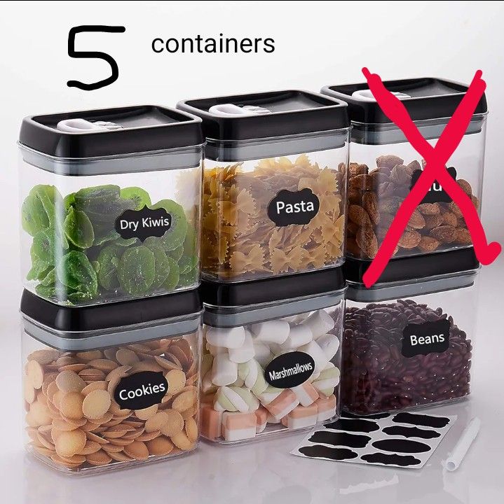 New Set Of 5 Air Tight Containers