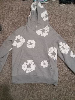 Grey denim tear size L