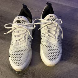 Nike Air Max 270 White-White-Black Womens Sz 9 [AH6789-100]