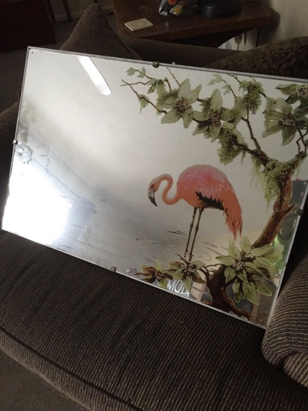 Vintage 1955 Mid-Century Turner Flamingo Mirror