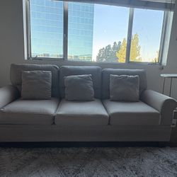 Beige 3-Seater Sofa 