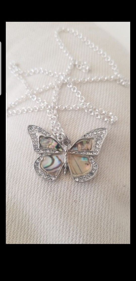 New STERLING SILVER BUTTERFLY chain