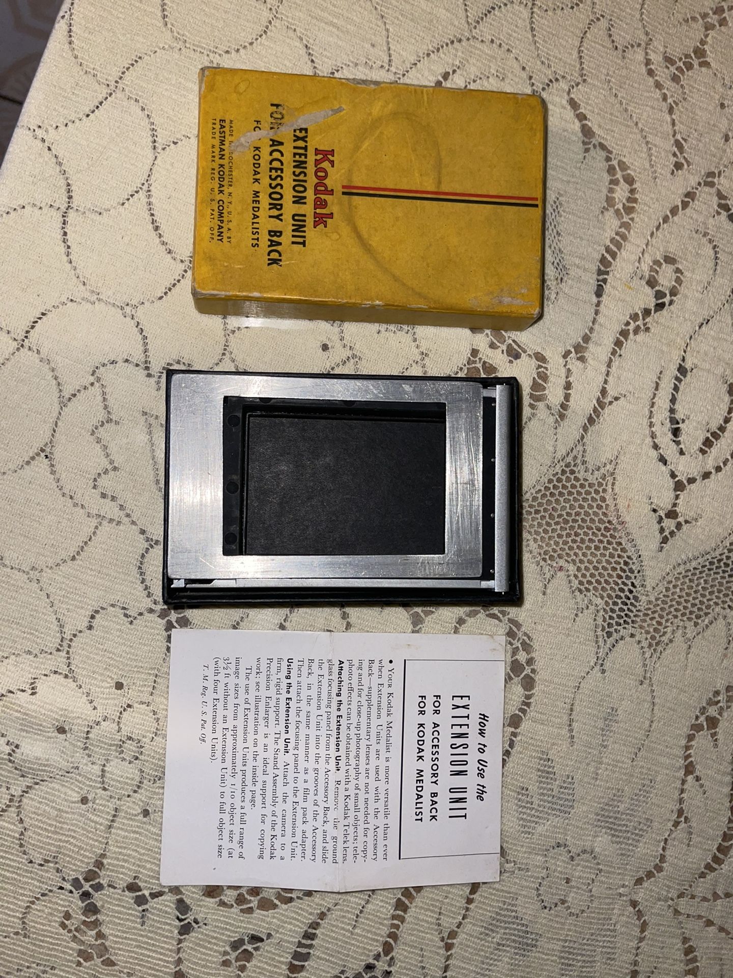 kodak extension unit for accessory back kodak medalists
