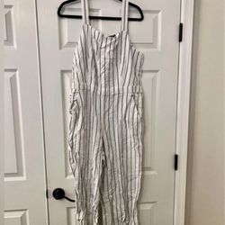 NWT Loft Striped Jumpsuit 