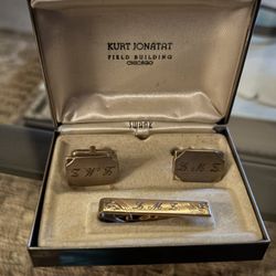 Vintage Cuffing And Tie Clip