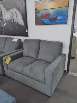 New! Sofa Bed In Dark Gray Fabric. 