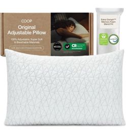 Coop Home Goods Original Adjustable Pillow, Queen Size Bed Pillow for Sleeping