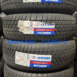 (4) - 215/60/16 Otani WE1000 Snow Tires