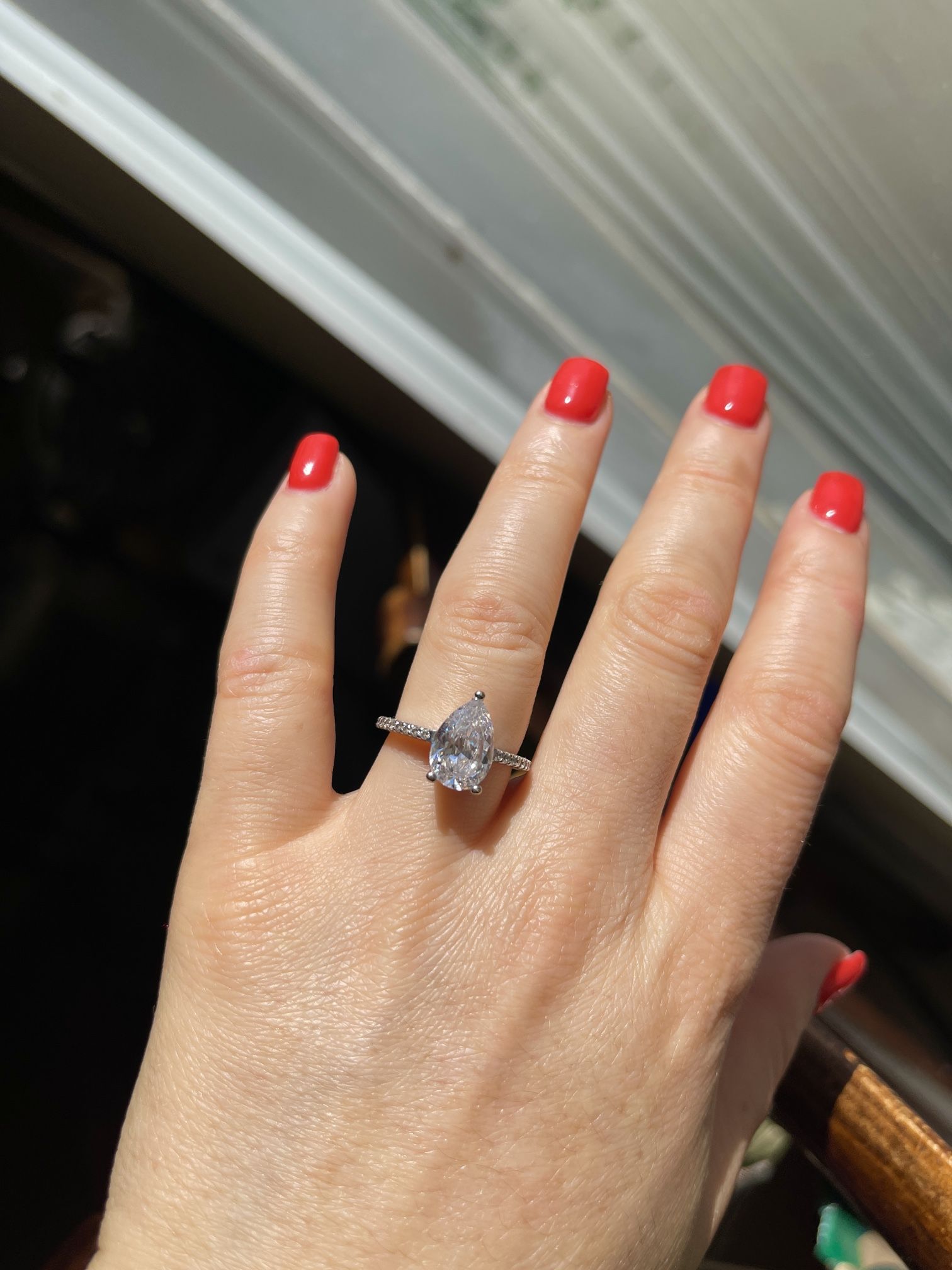2.61ct Lab-Grown Diamond Engagement Ring – 14k White Gold – Size 6.75