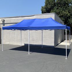 New In Box $165 Heavy Duty 10x20 ft Ez Popup Canopy Tent Instant Shade w/ Carry Bag Rope Stake, 4 Colors 