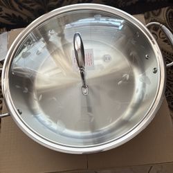 Sartén Para Sellar De 14” De Acero Inoxidable Tri-ply