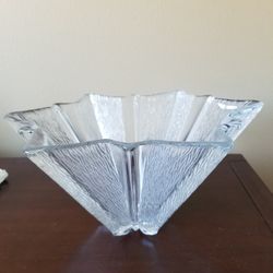 Large Thick Crystal Bowl 