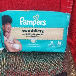 Pampers NB Diapers 31 Count. New.