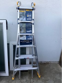 5 in 1 Multi Position Pro 26 ft. Reach Aluminum Adjustable Multi Position Ladder, 375 lb.