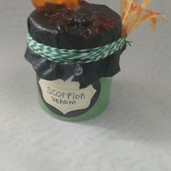 Small Plastic Handmade Scorpion Venom Potion Bottle