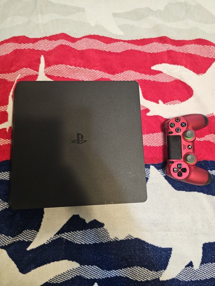 Ps4 Slim 1tb Console With All Cables, Games And Custom Controller