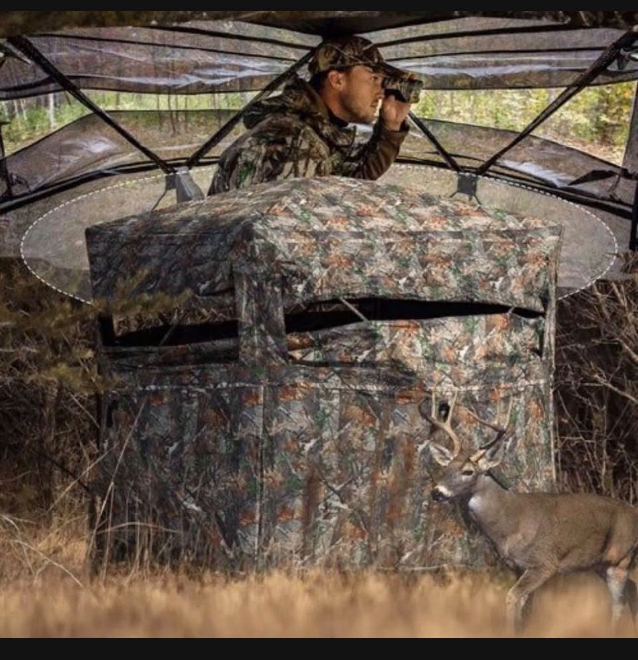 Tidewe VisX See Through 300D Hunting Blind 2-3 Person Pop Up Ground Deer Blind Brand New still in the box D310