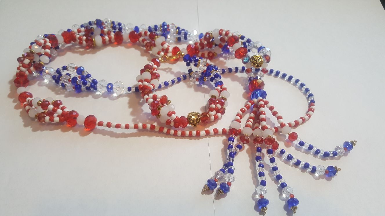 Conjunto de idde y collar-Religion yoruba