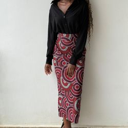 African Print Pencil Skirt