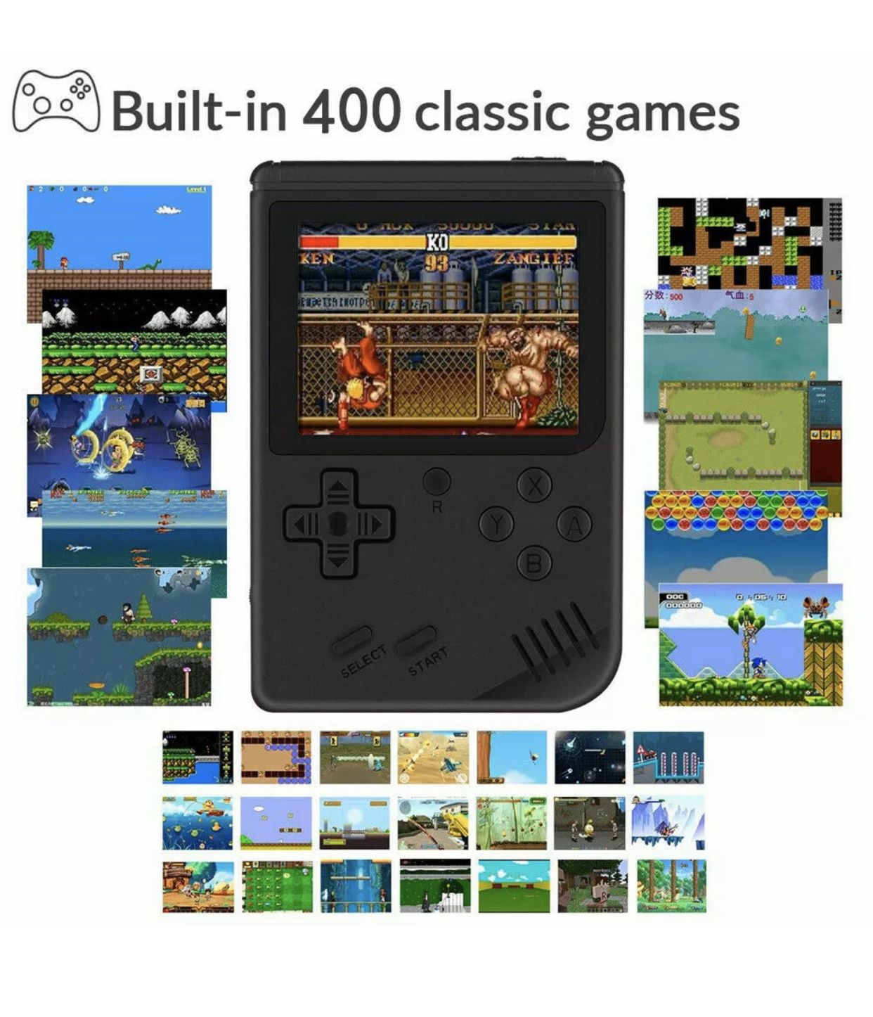 Retro Classic Nintendo Games Black Console SUP 400 games in 1 Console