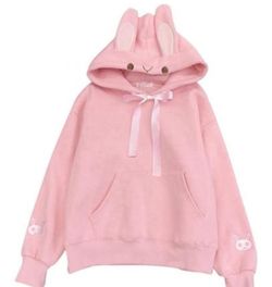 PEIMENG Cute Bunny Hoodies with Ears XL