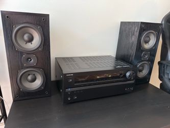 ONKYO AV RECEIVER TX-NR515 + 2 ONKYO Speakers  MODEL SKF-200F (L+R)