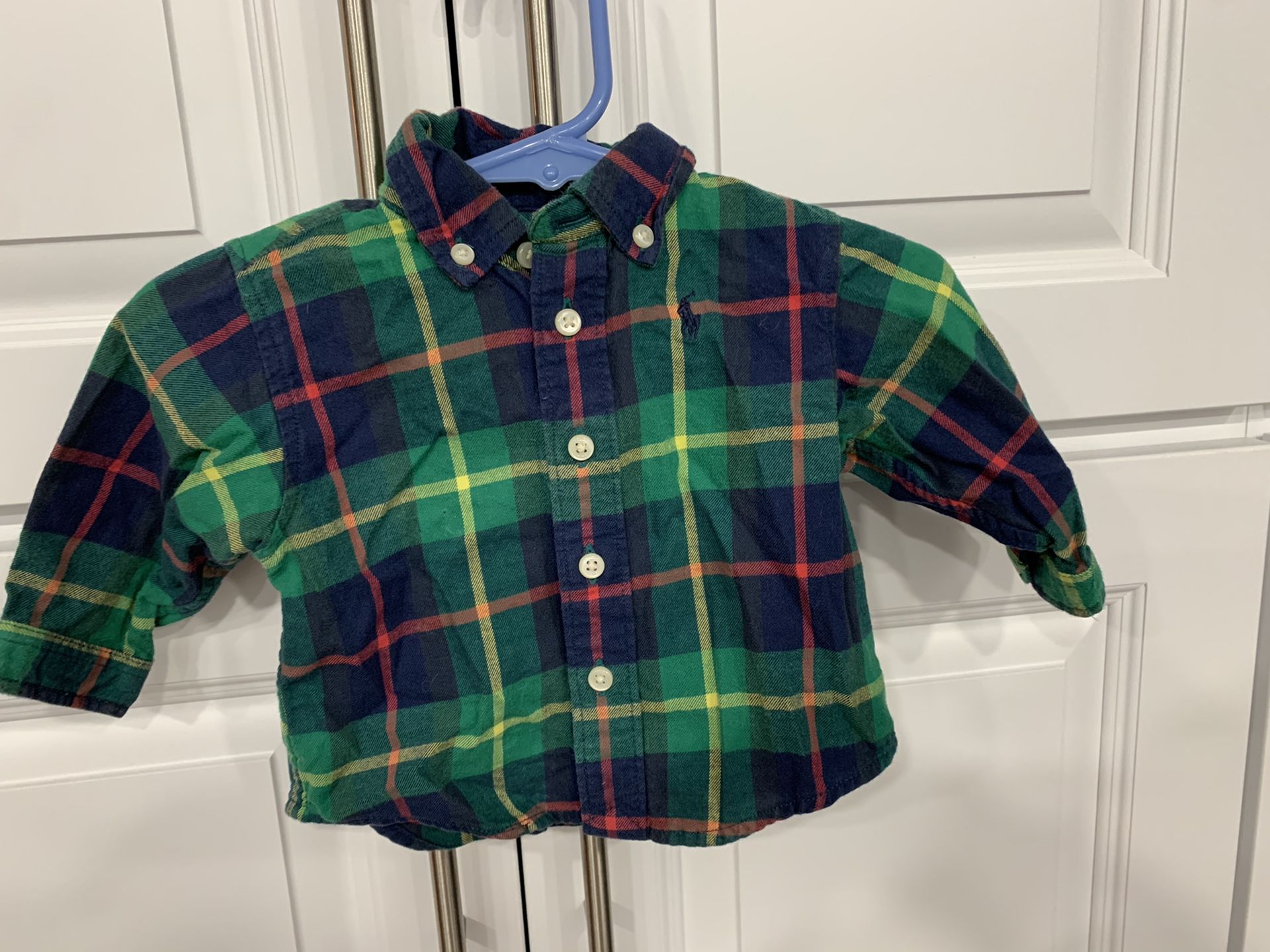 Infant Ralph Lauren Plaid Shirt Size 3M
