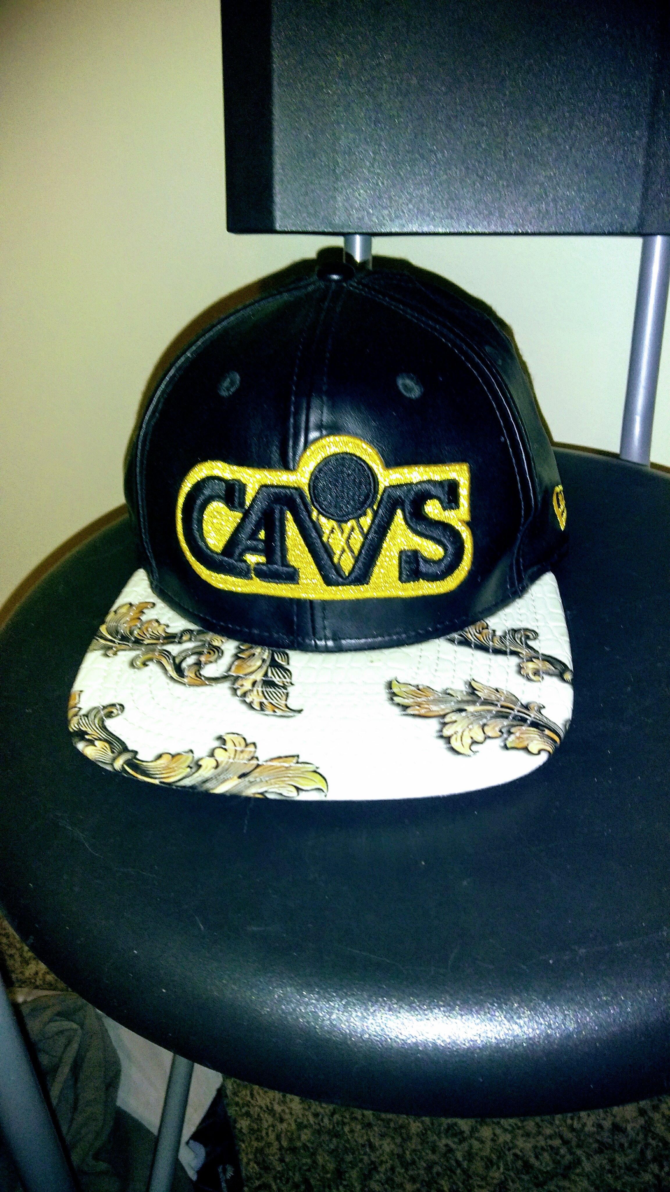 Cavs leather adjustable hat