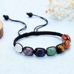 7 chakra gemstone reiki bracelet