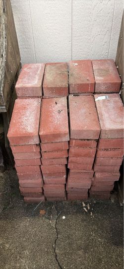 Red landscaping bricks