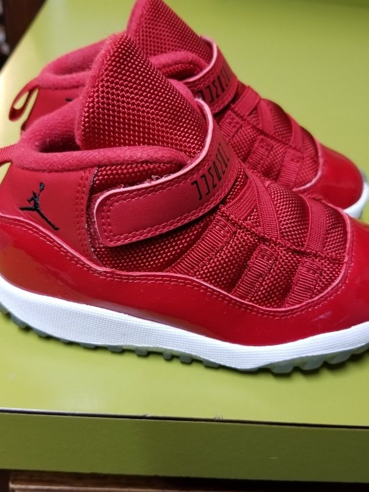 Baby Air Jordans Retro 11 Gym Red Size 9c