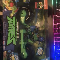 NEW RISE OF THE TEENAGE MUTANT NINJA TURTLES LEONARDO SHELL HOG CYCLE VEHICLE