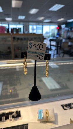 10k Gold Bamboo Hoops