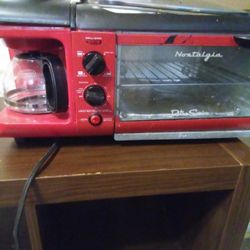 Nostalgia Red Oven With Coffee Maker